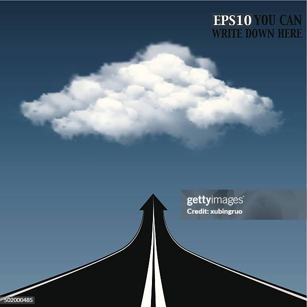 unlimited forward - roads merging stock illustrations