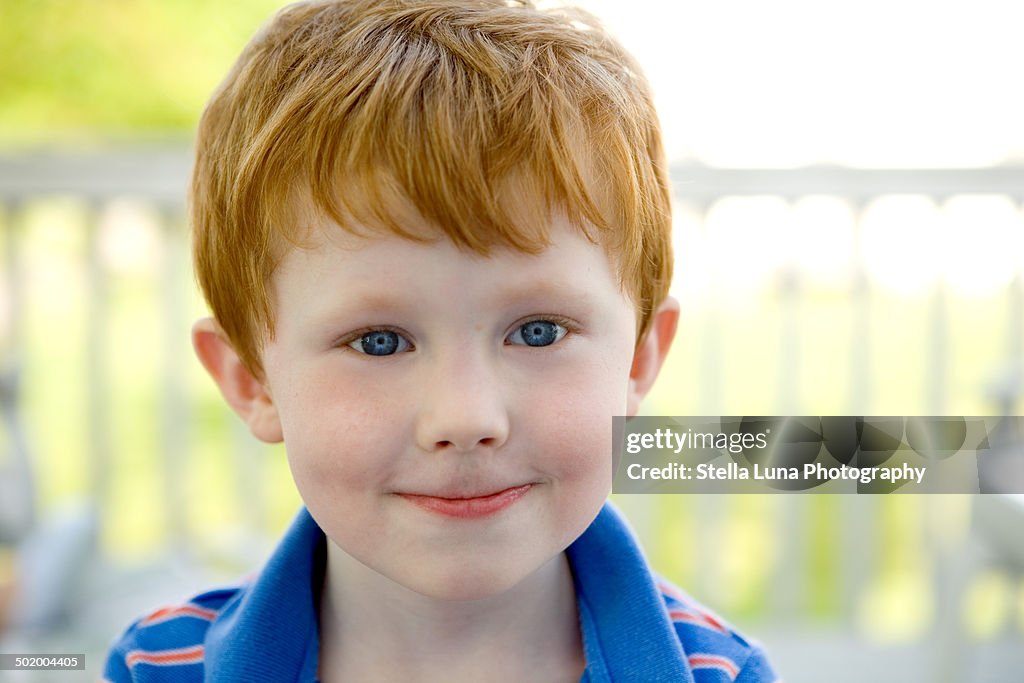 Smiling Redheaded Boy