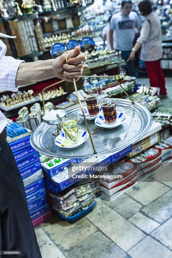 The Grand Bazaar, waiter carrying a tray