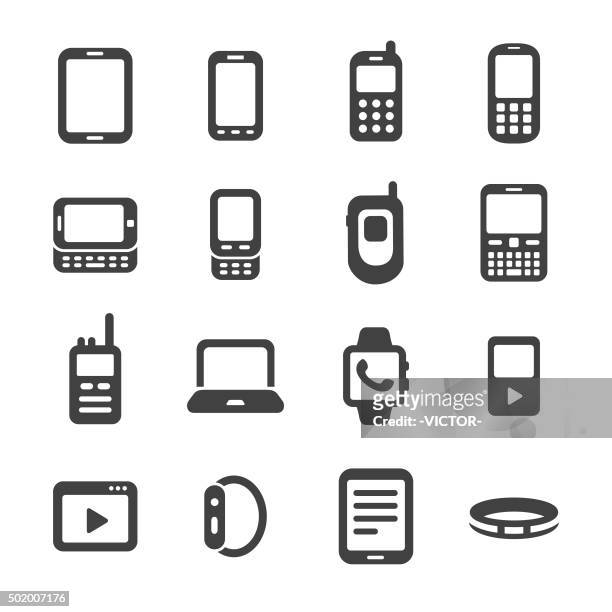 mobile geräte-icons-acme series - buzzer stock-grafiken, -clipart, -cartoons und -symbole