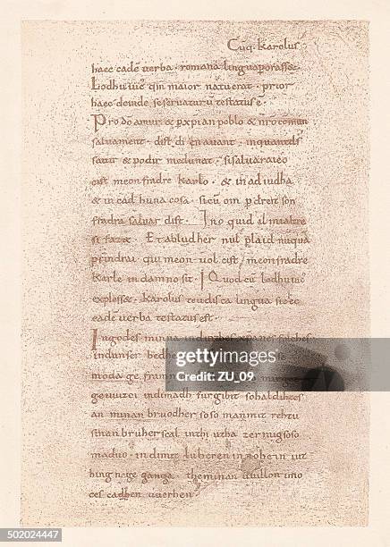 illustrazioni stock, clip art, cartoni animati e icone di tendenza di oaths di strasburgo, 842 - giuramento