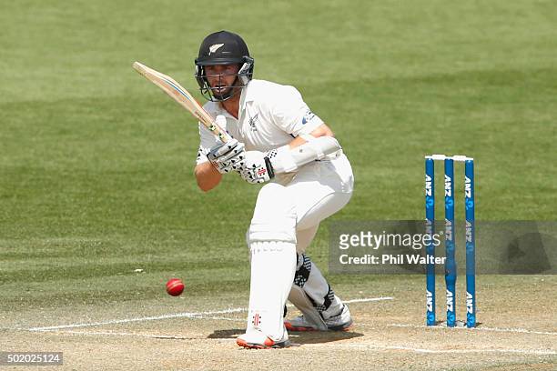 Kane Williamson of New Zealand bats during day three of the Second Test match between New Zealand and Sri Lanka at Seddon Park on December 20, 2015...