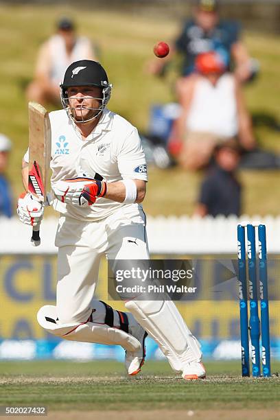 Brendon McCullum of New Zealand bats during day three of the Second Test match between New Zealand and Sri Lanka at Seddon Park on December 20, 2015...