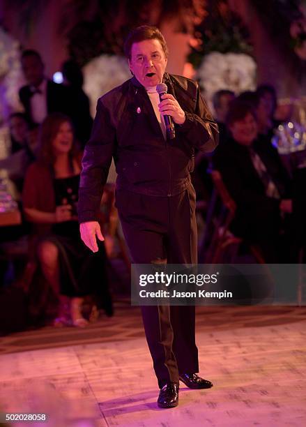 Singer Bobby Sherman performs during the Brigitte and Bobby Sherman Children's Foundation's 6th Annual Christmas Gala and Fundraiser at Montage...