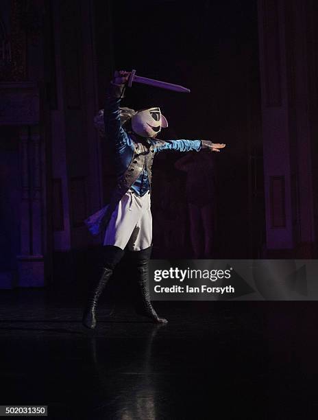 Northern Ballet Coryphee Kevin Poeung dances as The Nutcracker Prince at the Grand Theatre on December 18, 2015 in Leeds, England. Northern Ballet is...