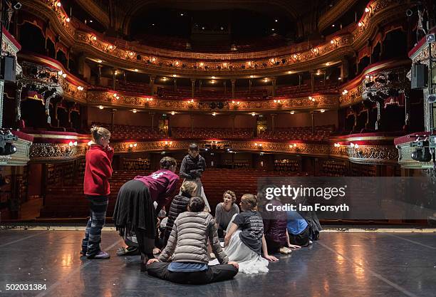 Ballet dancers who will perform as snow maidens go through final details as rehearsals take place at the Grand Theatre ahead of a performance of The...