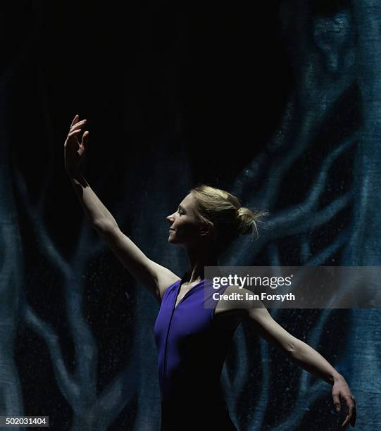 Ballet dancer Isabelle Clough performs as one of the snow maidens as final rehearsals take place at the Grand Theatre ahead of a performance of The...