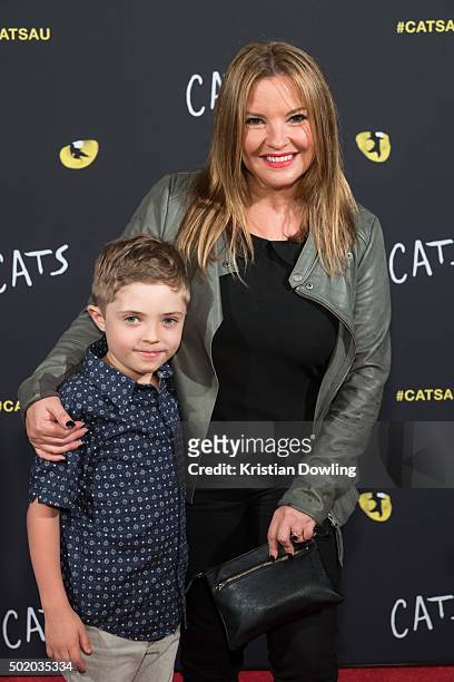 Actress Rebekah Elmaloglou arrives ahead of CATS Opening Night at Regent Theatre on December 20, 2015 in Melbourne, Australia.