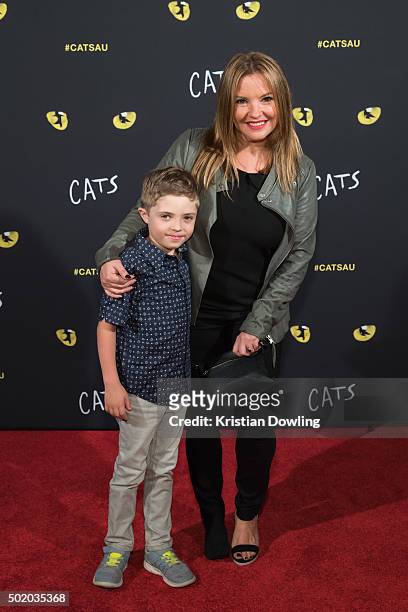 Actress Rebekah Elmaloglou arrives ahead of CATS Opening Night at Regent Theatre on December 20, 2015 in Melbourne, Australia.