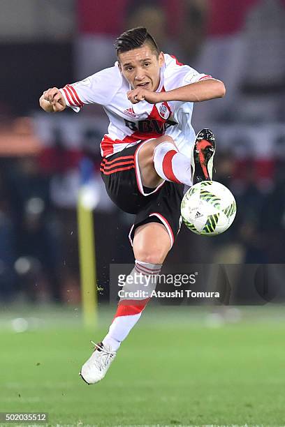 Matias Kranevitter of River Plate in action during the final match between River Plate and FC Barcelona at International Stadium Yokohama on December...
