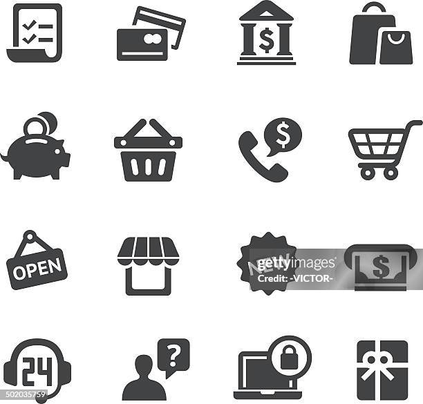 shopping icon - acme series - ask yourself stock illustrations