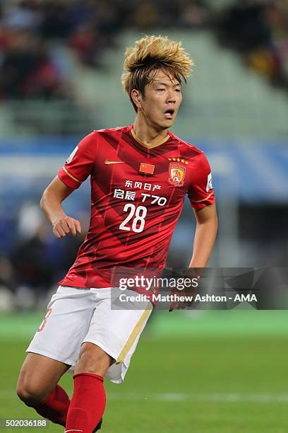 Osaka, Japan, December 13: Kim Young gwon of Guangzhou Evergrande FC during the FIFA Club World Cup quarter final between the Club America and...