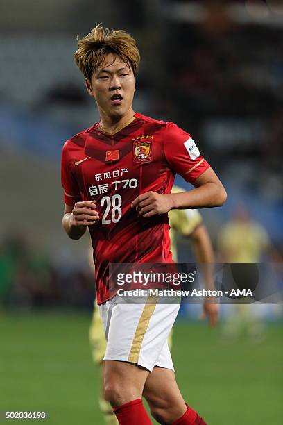 Osaka, Japan, December 13: Kim Young gwon of Guangzhou Evergrande FC during the FIFA Club World Cup quarter final between the Club America and...