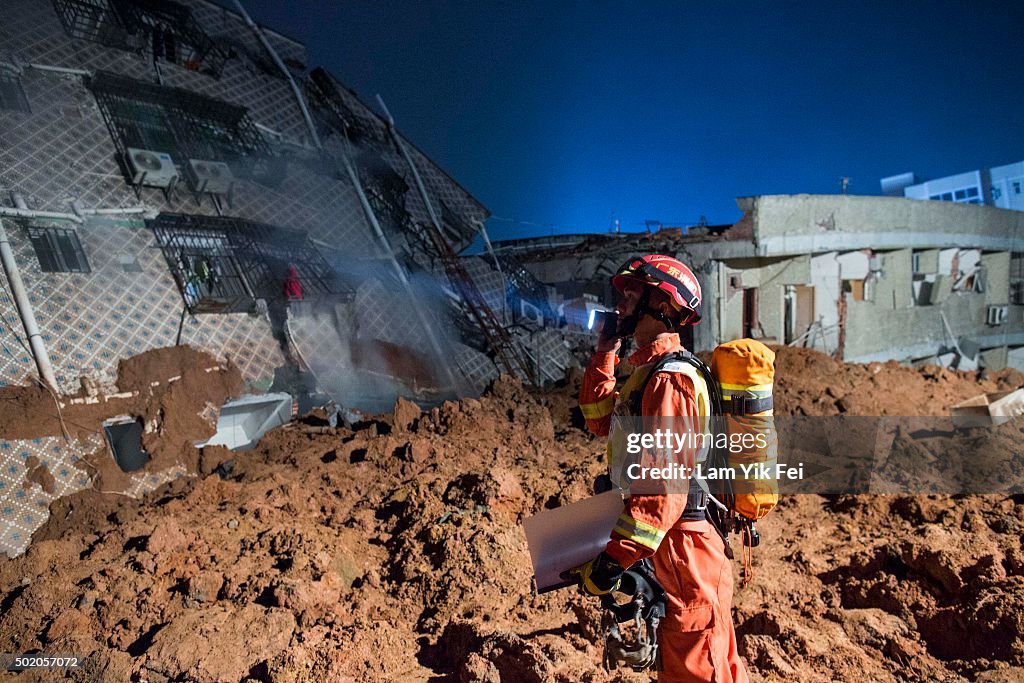 Landslide Collapses Buildings In Southern China