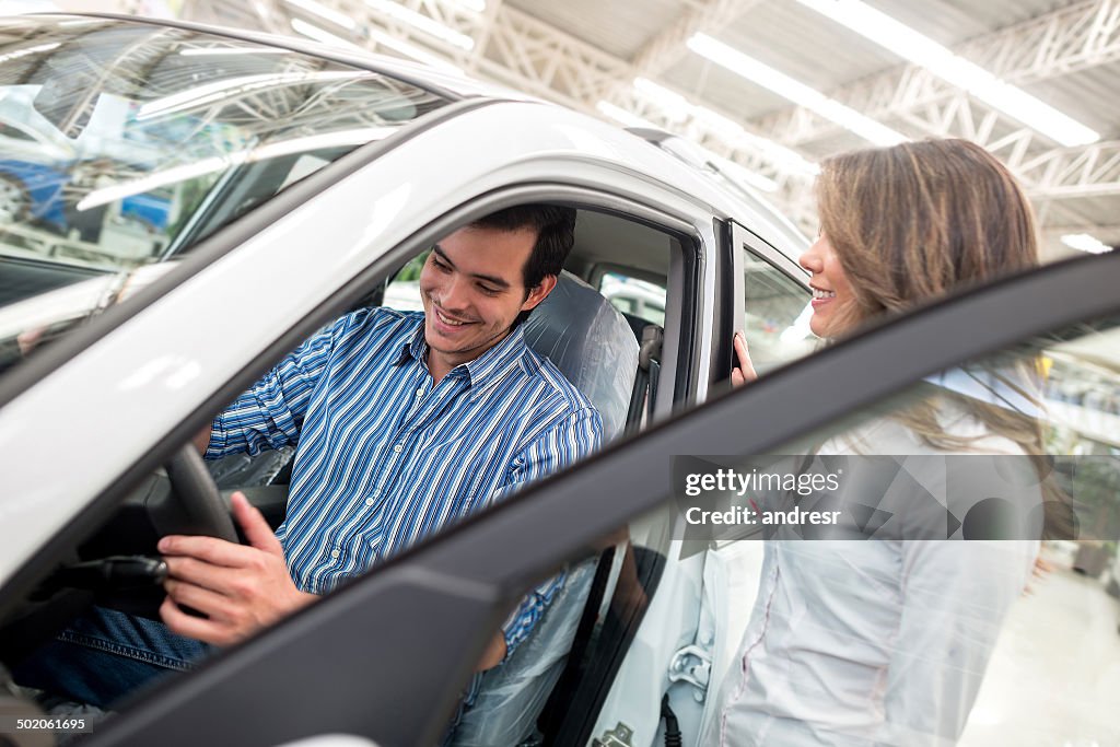 Man buying a car