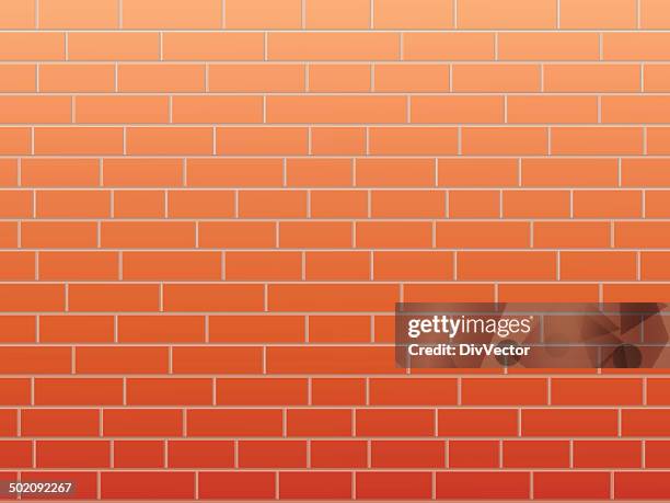 red brick wall - concrete brown texture stock illustrations