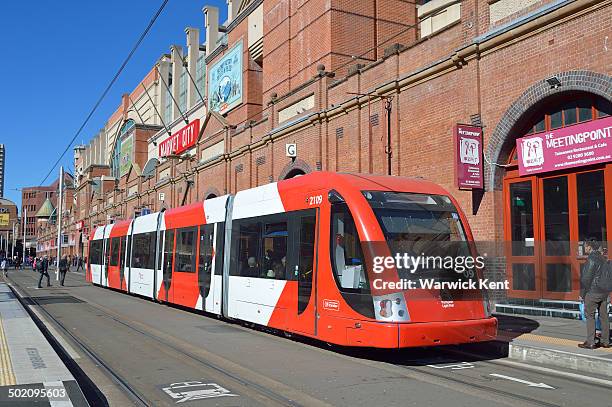 light rail at paddy market. - kent street sydney bildbanksfoton och bilder