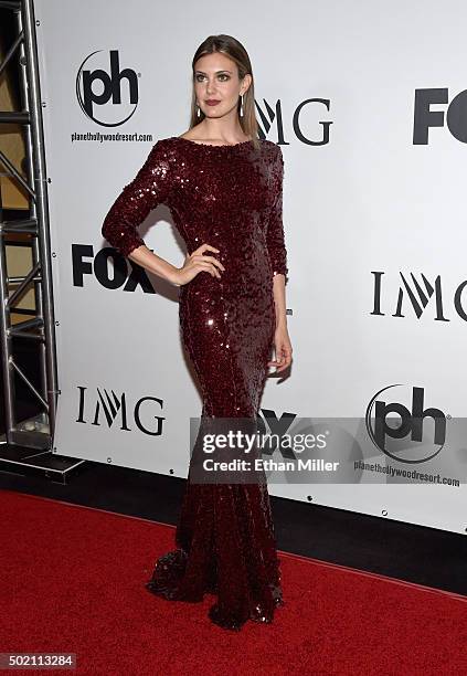 Miss USA 2013 Erin Brady attends the 2015 Miss Universe Pageant at Planet Hollywood Resort & Casino on December 20, 2015 in Las Vegas, Nevada.