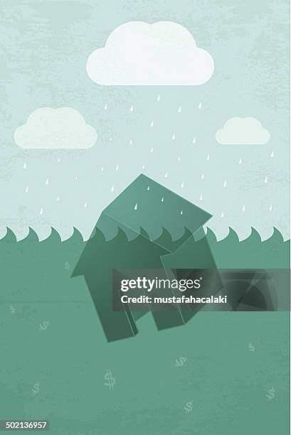 flood insurance - flood stock illustrations