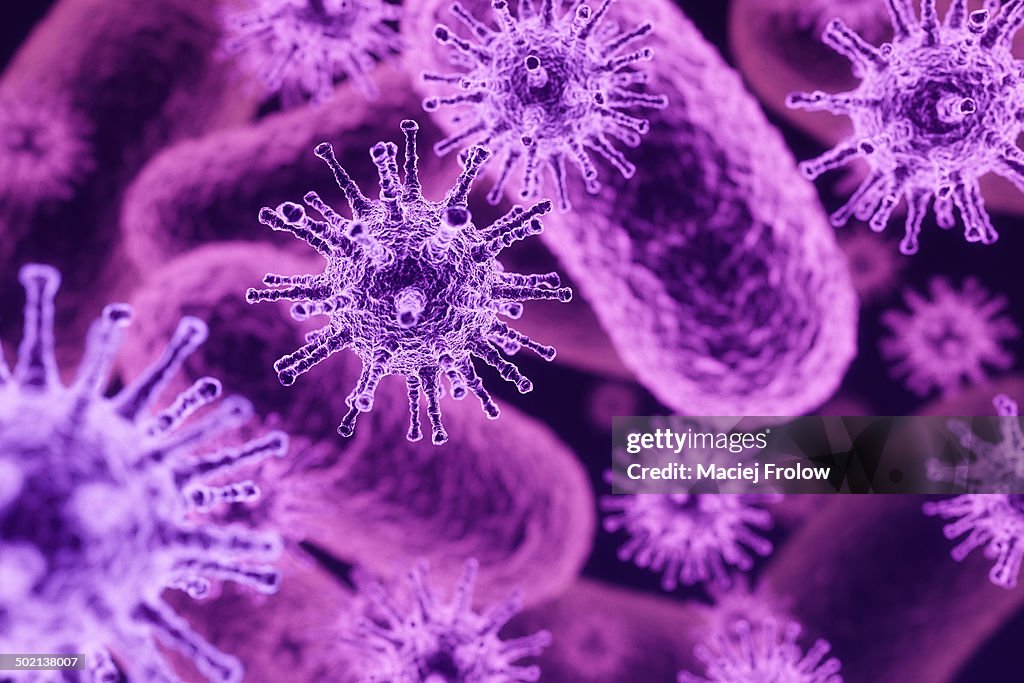 Microscope Virus Vector Virus Under Microscope High-Res Vector Graphic - Getty Images