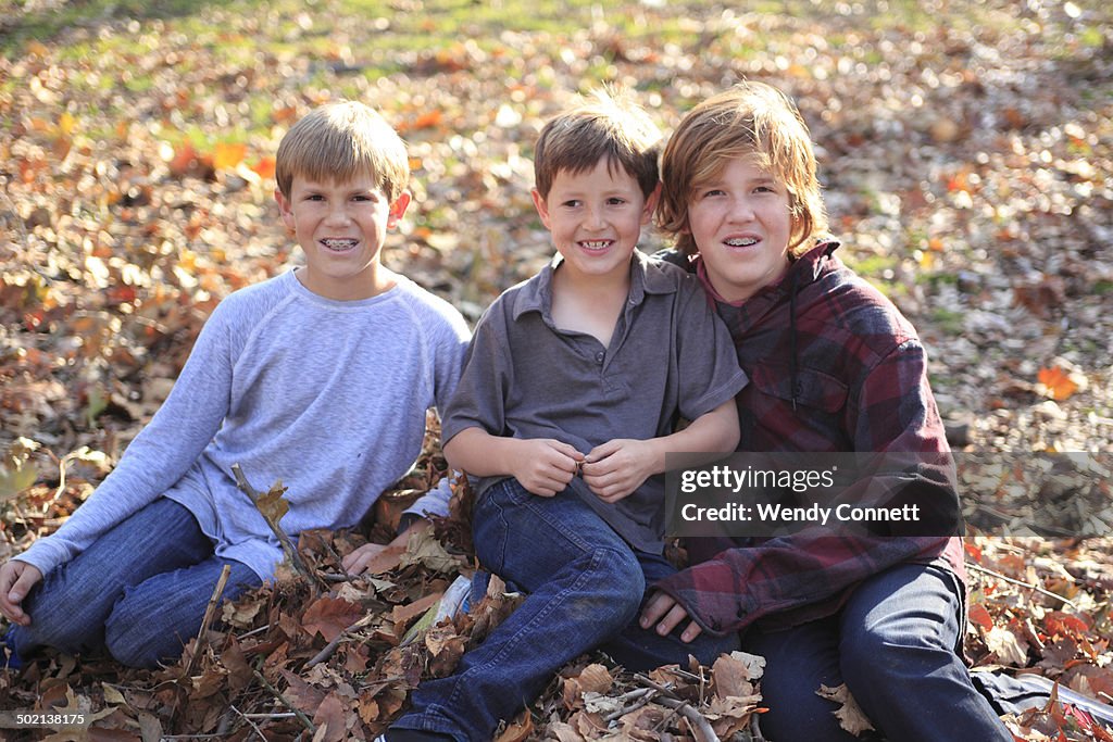 Three young brothers