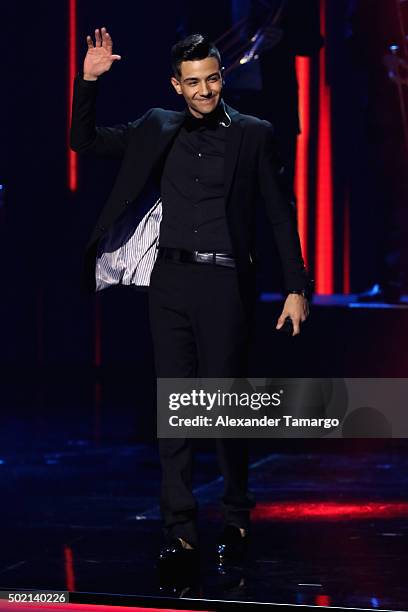Luis Coronel performs onstage at Premios Univision Deportes 2015 at Univision Studios on December 20, 2015 in Miami, Florida.