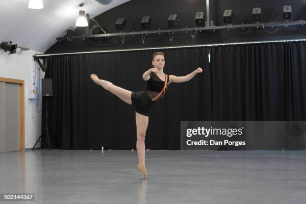 Student dancer Keren Notik from the Jerusalem Academy of Music and Dance performs 'Dance PS,' which she also choreographed, for the JAMD's Board of...