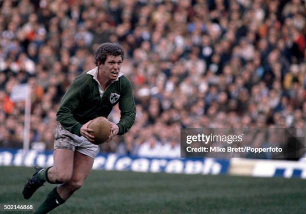 Fergus Slattery of Ireland in action against England during the Five Nations rugby union match at Twickenham in London on 6th February 1982. Ireland...