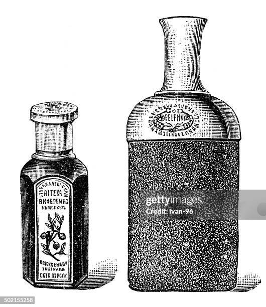 tincture - herb illustration stock illustrations