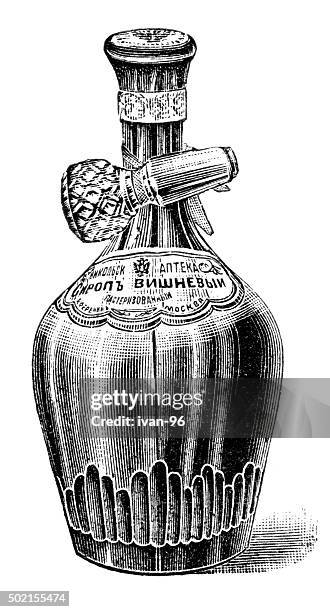 ilustraciones, imágenes clip art, dibujos animados e iconos de stock de tintura - bottle illustration vintage