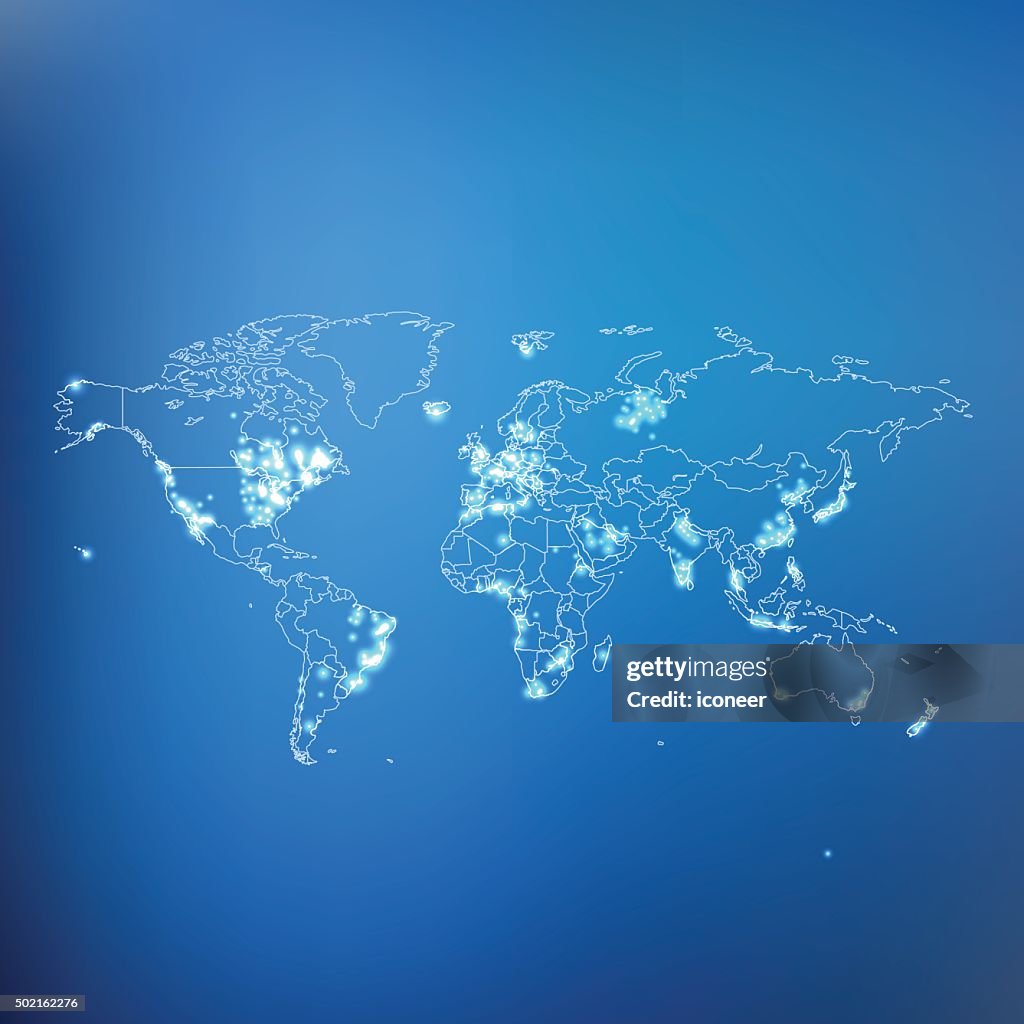 Quality Wordmap World Light Pollution