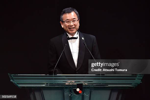 Mitsuru Murai chairman of the J. League attends the J. League Awards 2015 on December 21, 2015 in Tokyo, Japan.