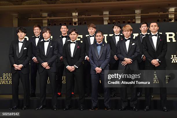 Mu Kanazaki of kashima Antlers, Yasuhito Endo of Gamba Osaka, Toshihiro Aoyama of Sanfrecce Hiroshima, Yoshito Okubo of Kawasaki Frontale, Takashi...