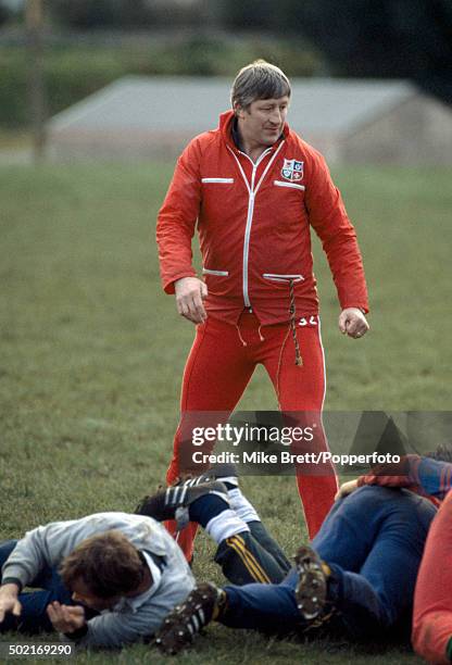 British Lions coach Jim Telfer during a training session prior to their rugby union match against Counties in Pukekohe, New Zealand on 9th July 1983....