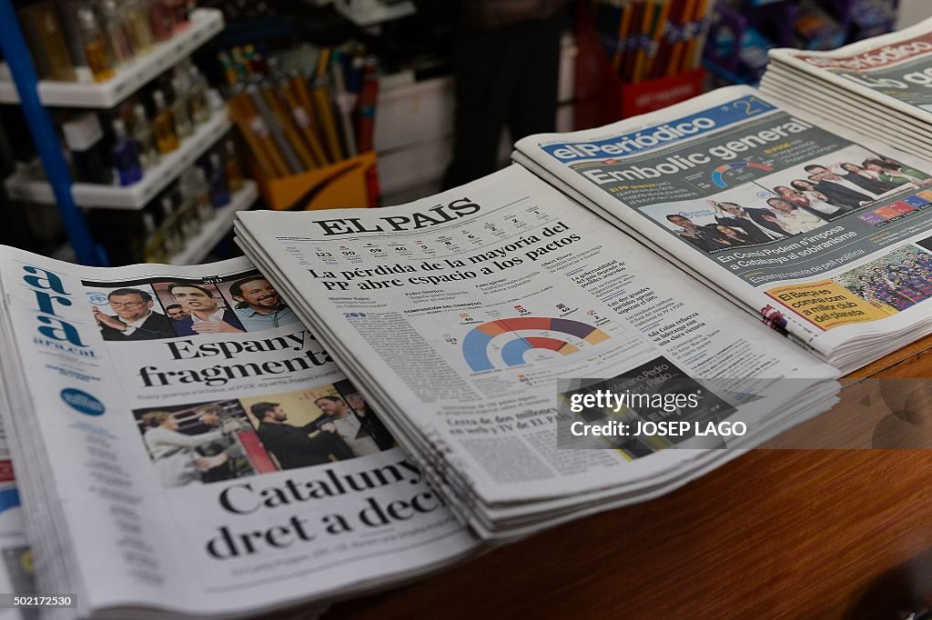 SPAIN-VOTE-NEWSPAPERS