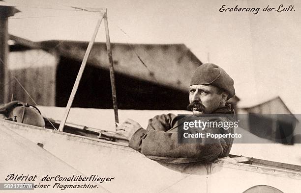 c. 1910 France carte postale photo monoplan Blériot X1 avec pilotes c. 1910 France carte postale photo monoplan Blériot X1 avec pilotes