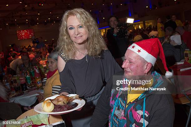 Singer Nicole attends the Frank Zander charity dinner for homeless at the Estrel hotel on December 21, 2015 in Berlin, Germany.