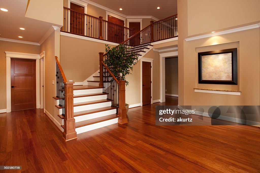 New hardwood stairs and floor