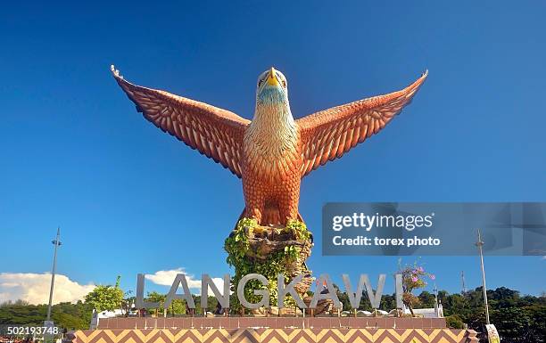 dataran helang (eagle square) - langkawi eagle square stock pictures, royalty-free photos & images