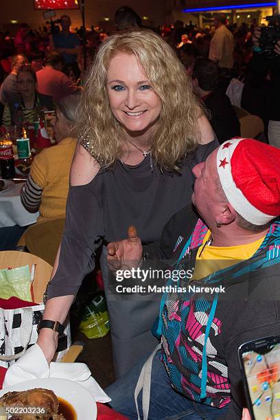 Singer Nicole attends the Frank Zander charity dinner for homeless at the Estrel hotel on December 21, 2015 in Berlin, Germany.