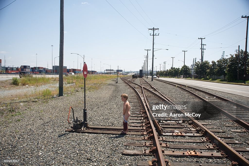 Pissin on the tracks