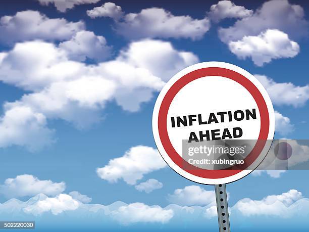 inflation ahead - safety first stock illustrations