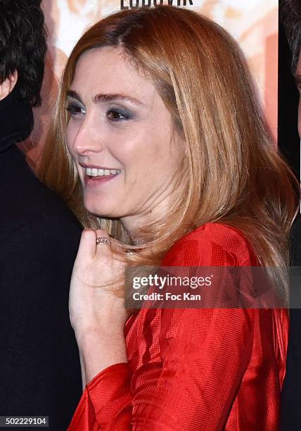 Julie Gayet attends 'Je Compte Sur Vous' Premiere at Publicis Cinema on December 21, 2015 in Paris, France.