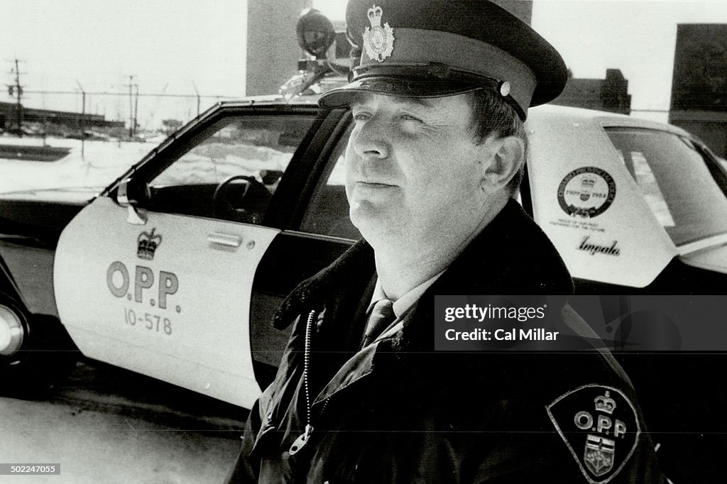 Opp const. Al Crocker of the Pembroke detachment