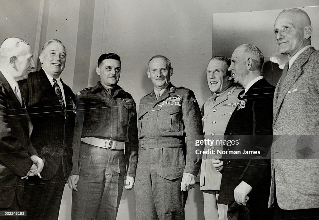 Victoria Cross Winners turned out to greet Field Marshal Viscount Montgomery during his visit to Tor