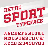 Retro sport style typeface