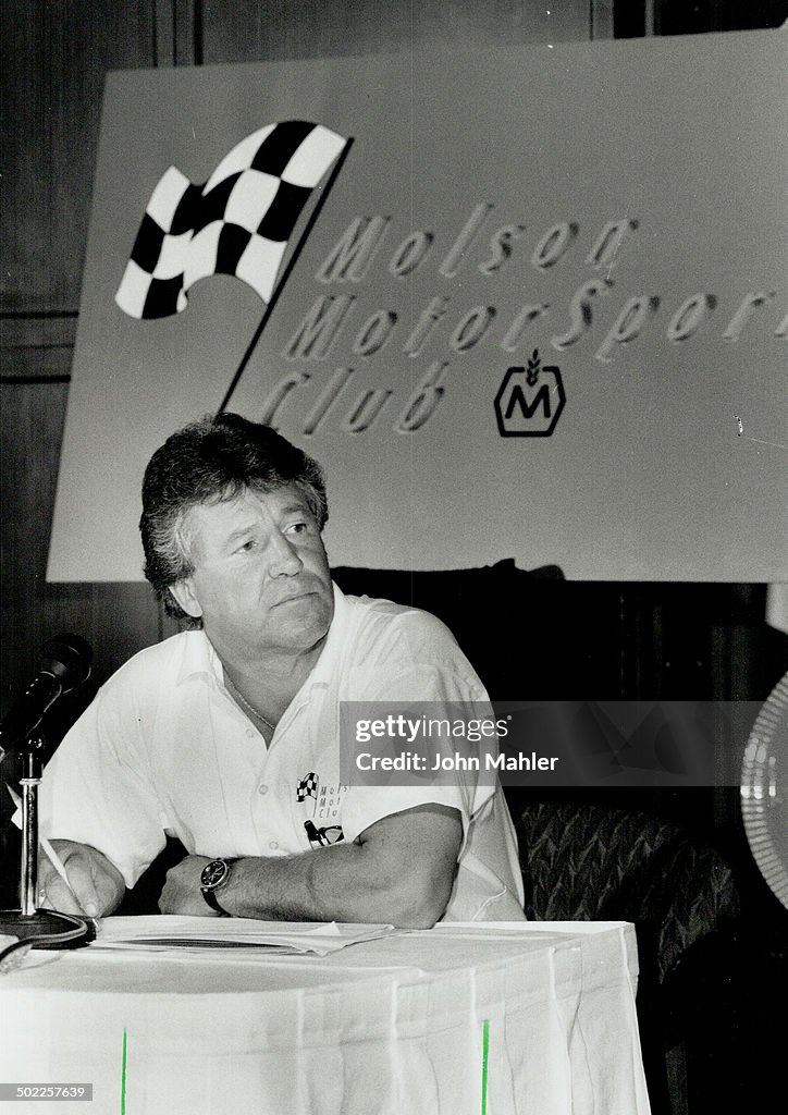 Welcome aboard: Mario Andretti yesterday was named chairman of the Molson Motorsport Club, which fan