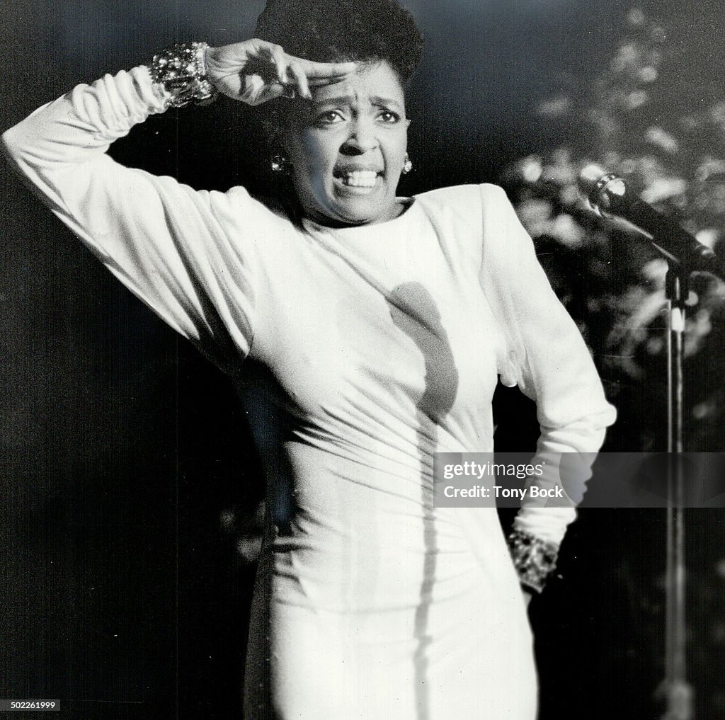 Armed and ready: Grammy Award-winner Anita Baker made her local debut at the O'Keefe Centre last nig