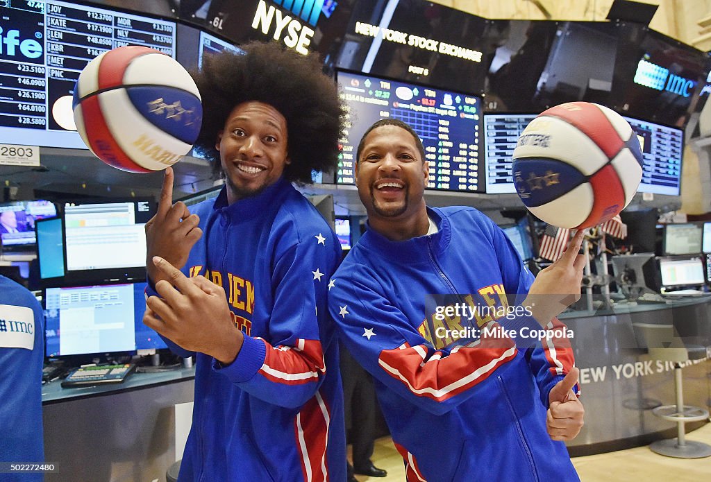 Harlem Globetrotters Celebrate 90th Year At The New York Stock Exchange Opening Bell