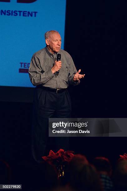 Rafael Cruz, father of Republican presidential candidate Ted Cruz, speaks during his Country Christmas Tour at Rocketown on December 22, 2015 in...